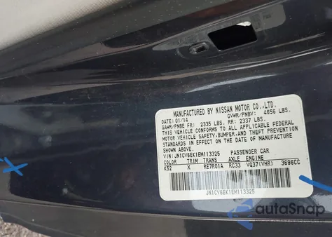 2014 Infiniti Q60 Journey из США, поврежденный, VIN JN1CV6EK1EM113325